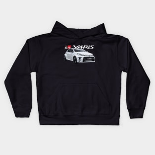 GR YARIS WHITE WRC Kids Hoodie